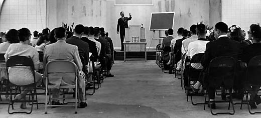 Paul Earnhart at Zion Church of Christ in 1960